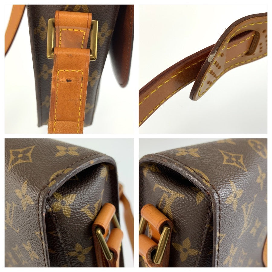 LOUIS VUITTON ルイヴィトン モノグラム サンクルー ブラウン ゴールド金具 PVC / レザー M51242 ショルダーバッグ ポシェット レディース B46