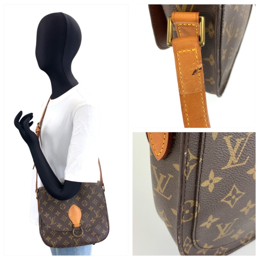 LOUIS VUITTON ルイヴィトン モノグラム サンクルー ブラウン ゴールド金具 PVC / レザー M51242 ショルダーバッグ ポシェット レディース B46