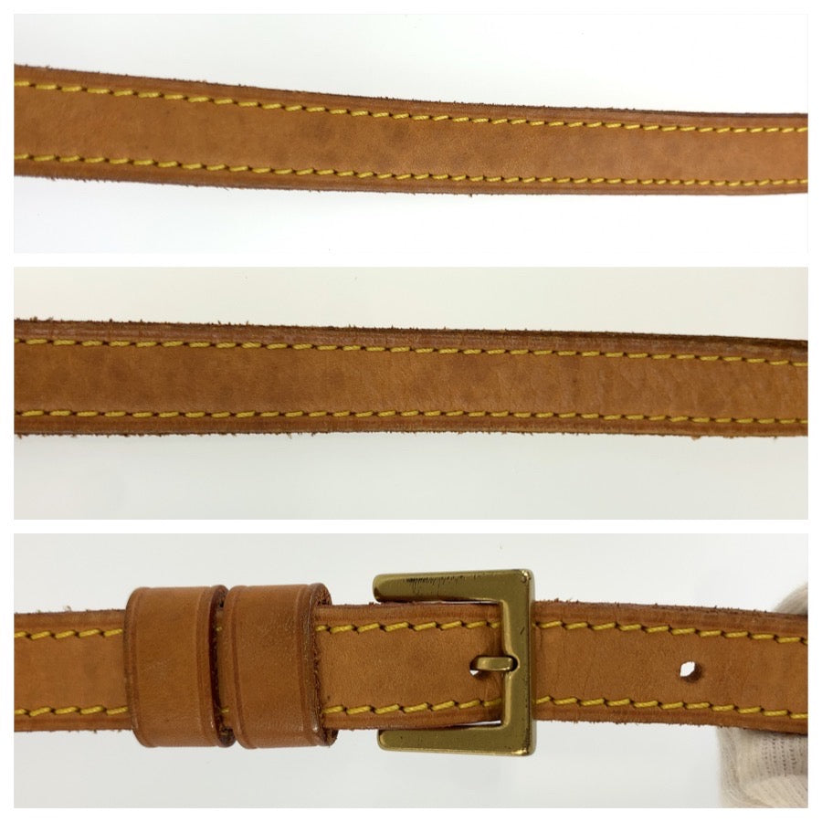 LOUIS VUITTON ルイヴィトン モノグラム トロター ブラウン ゴールド金具 PVC / レザー M51240 ショルダーバッグ ポシェット レディース AB55
