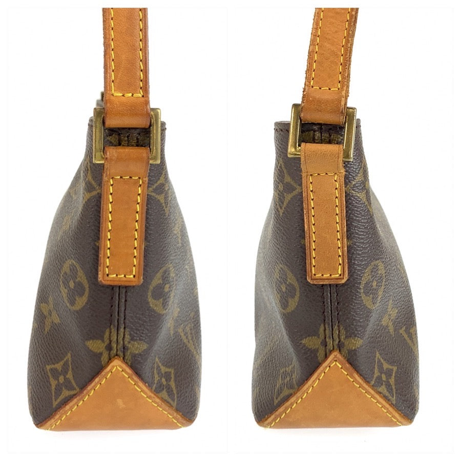 LOUIS VUITTON ルイヴィトン モノグラム トロター ブラウン ゴールド金具 PVC / レザー M51240 ショルダーバッグ ポシェット レディース AB55