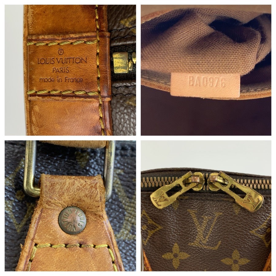 LOUIS VUITTON ルイヴィトン ヴィンテージ モノグラム アルマ ブラウン ゴールド金具 PVC / レザー M51130 ハンドバッグ レディース BC35