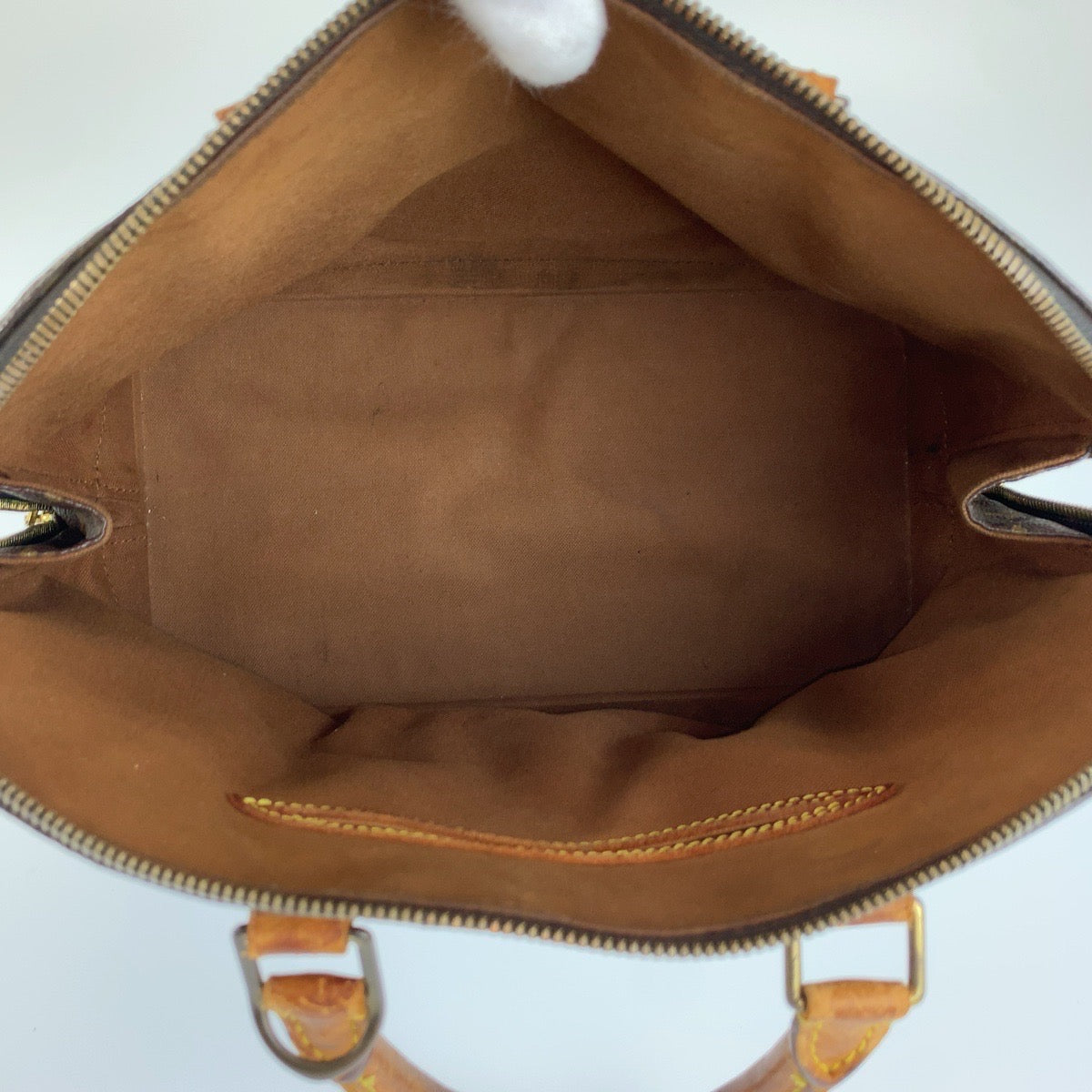 LOUIS VUITTON ルイヴィトン ヴィンテージ モノグラム アルマ ブラウン ゴールド金具 PVC / レザー M51130 ハンドバッグ レディース BC35