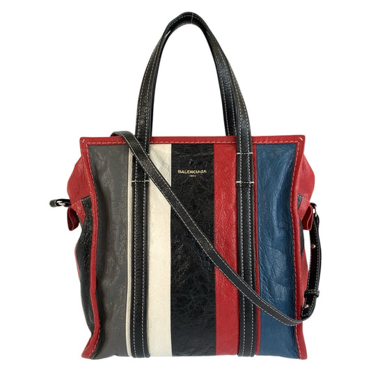 BALENCIAGA バレンシアガ バザールショッパー マルチカラー シルバー金具 レザー 443096 トートバッグ ショルダーバッグ 2way レディース AB