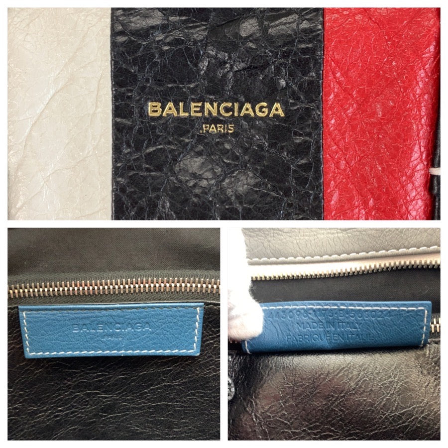 BALENCIAGA バレンシアガ バザールショッパー マルチカラー シルバー金具 レザー 443096 トートバッグ ショルダーバッグ 2way レディース AB