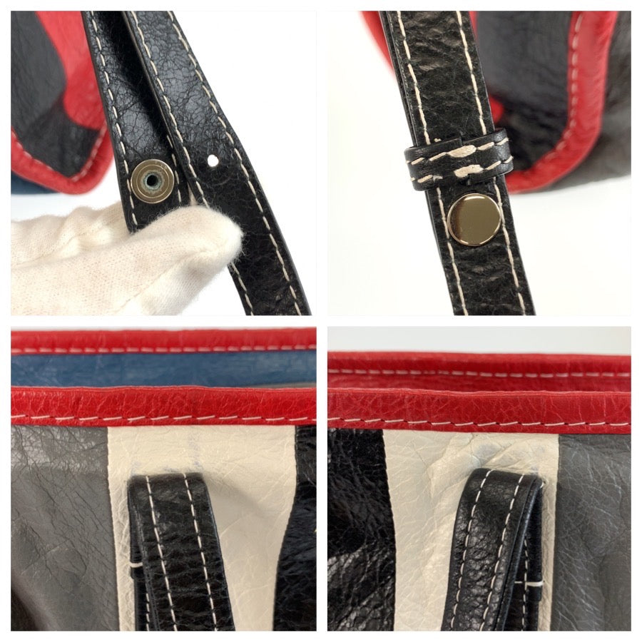 BALENCIAGA バレンシアガ バザールショッパー マルチカラー シルバー金具 レザー 443096 トートバッグ ショルダーバッグ 2way レディース AB