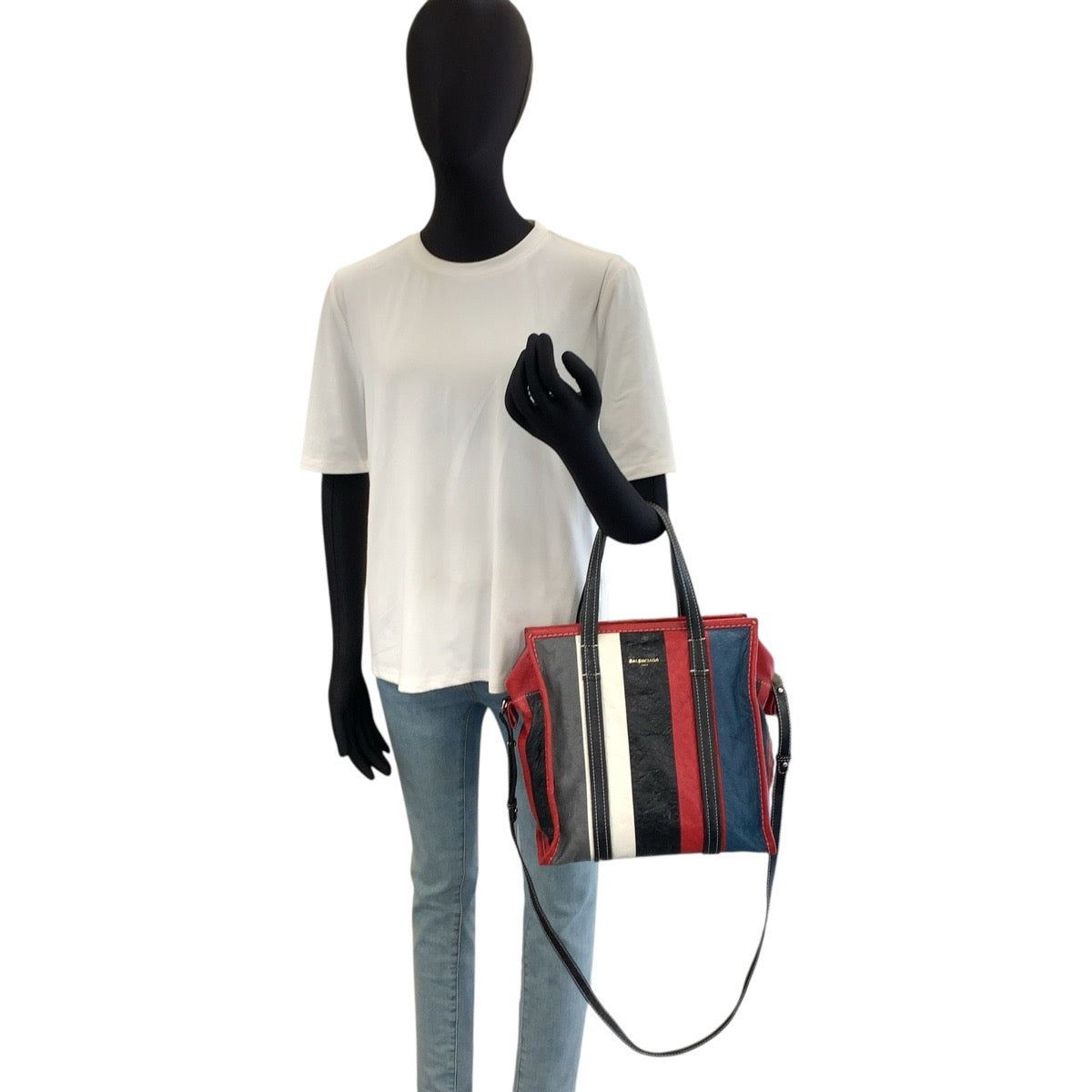 BALENCIAGA バレンシアガ バザールショッパー マルチカラー シルバー金具 レザー 443096 トートバッグ ショルダーバッグ 2way レディース AB