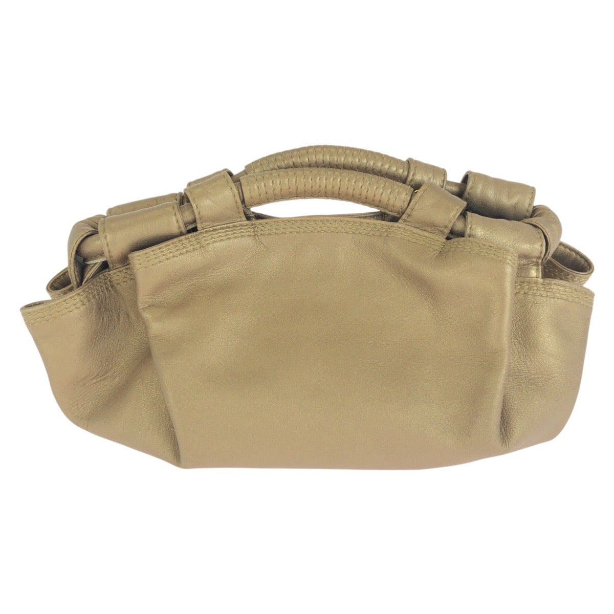 LOEWE ロエベ アナグラム ナッパアイレ 2way ゴールド レザー ショルダーバッグ ハンドバッグ レディース ABP
