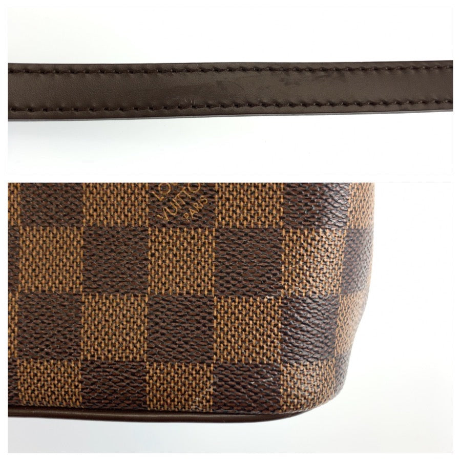 LOUIS VUITTON ルイヴィトン ダミエ ベルガモPM ブラウン ゴールド金具 PVC N41167 ハンドバッグ ショルダーバッグ 2way レディース B80