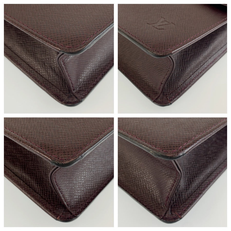 LOUIS VUITTON ルイヴィトン タイガ セレンガ アカジュー ブラウン ゴールド金具 レザー M30786 クラッチバッグ セカンドバッグ メンズ ABP19