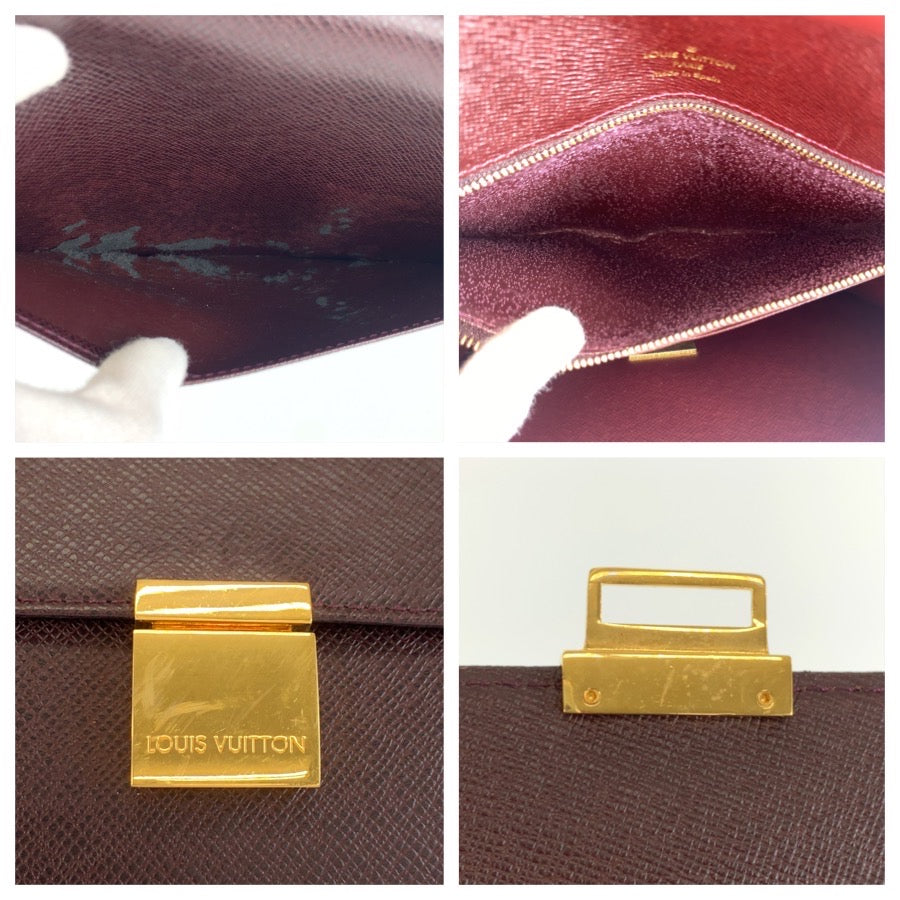 LOUIS VUITTON ルイヴィトン タイガ セレンガ アカジュー ブラウン ゴールド金具 レザー M30786 クラッチバッグ セカンドバッグ メンズ ABP19