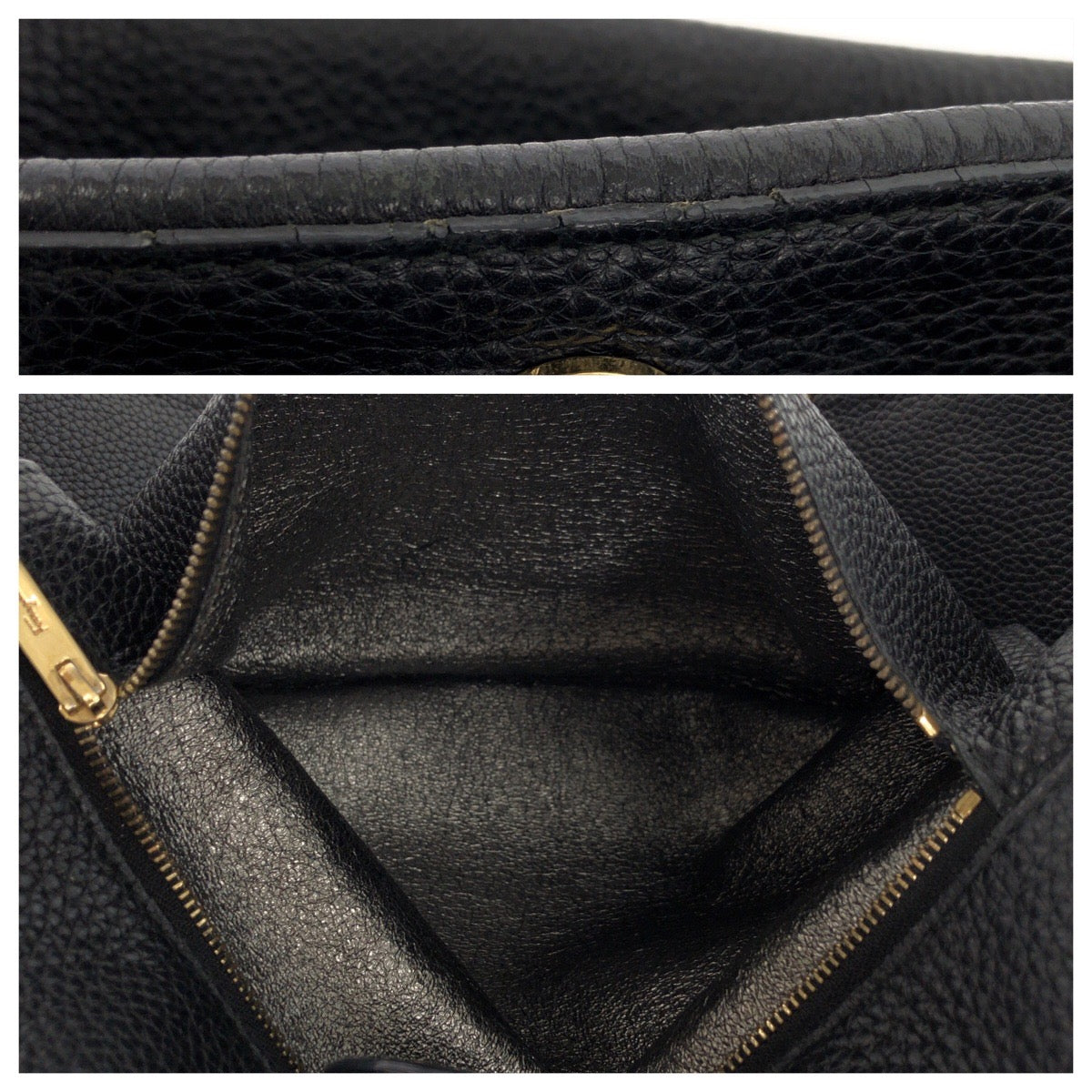 Salvatore Ferragamo サルヴァトーレフェラガモ ネンシア ブラック 黒 ゴールド金具 レザー GU-21F074 トートバッグ ショルダーバッグ レディース ABP23
