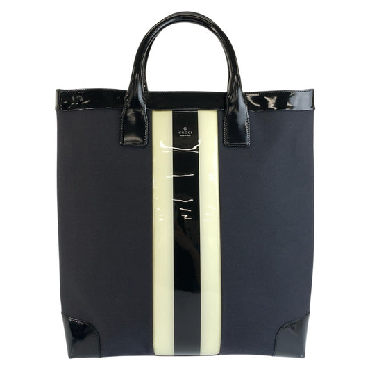 GUCCI グッチ シェリーライン ブラック 黒 キャンバス / パテントレザー 002 1121 トートバッグ ハンドバッグ レディース AB30