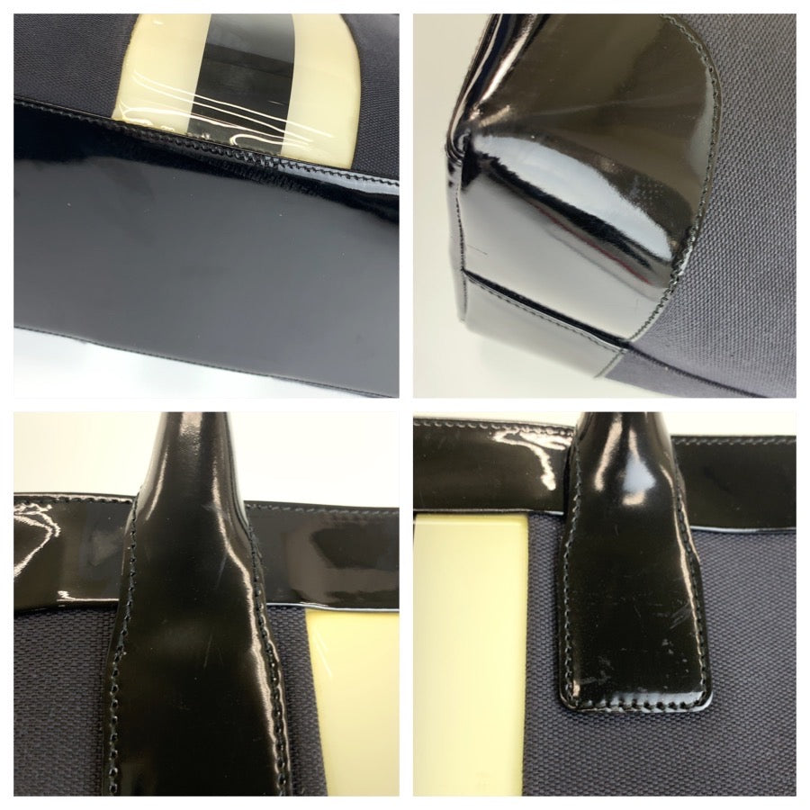 GUCCI グッチ シェリーライン ブラック 黒 キャンバス / パテントレザー 002 1121 トートバッグ ハンドバッグ レディース AB30