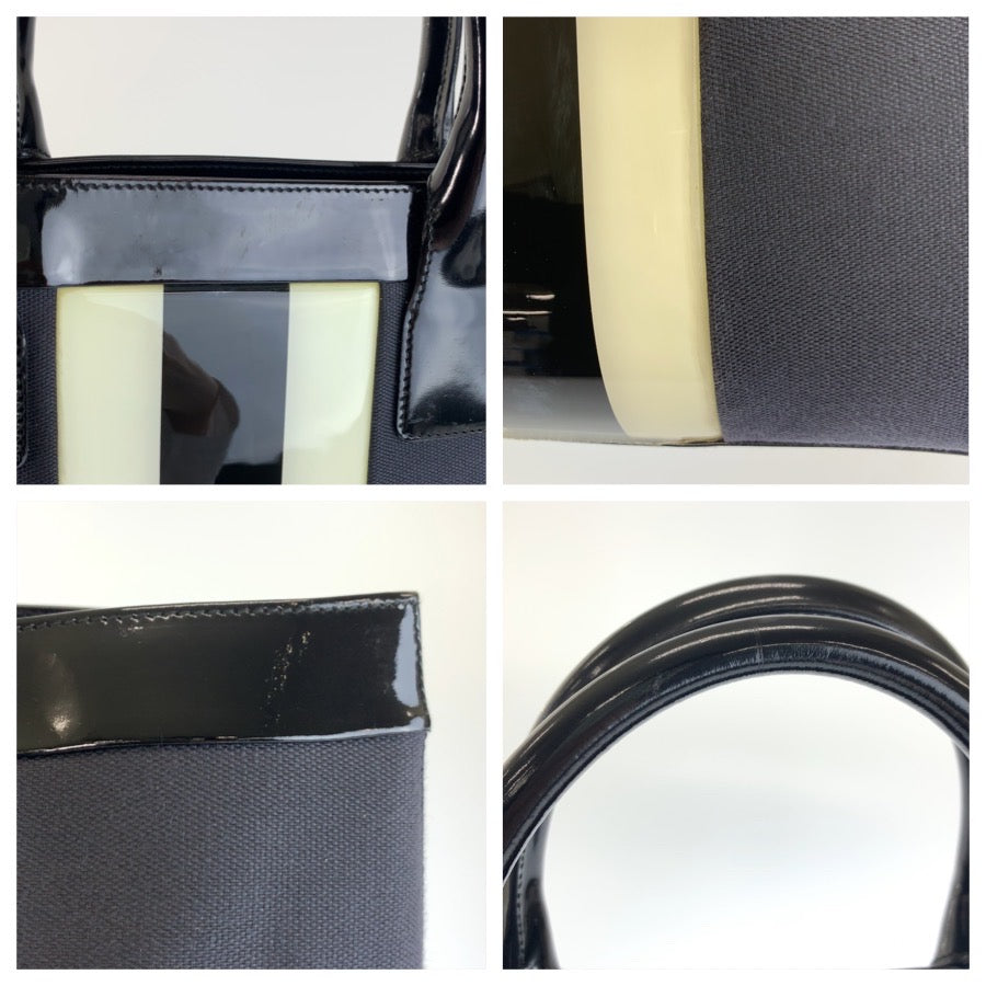 GUCCI グッチ シェリーライン ブラック 黒 キャンバス / パテントレザー 002 1121 トートバッグ ハンドバッグ レディース AB30