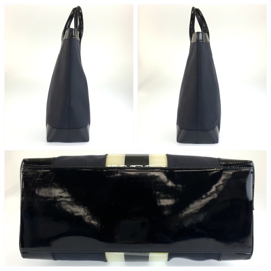 GUCCI グッチ シェリーライン ブラック 黒 キャンバス / パテントレザー 002 1121 トートバッグ ハンドバッグ レディース AB30