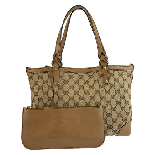 GUCCI グッチ ブラウン ベージュ ゴールド金具 GGキャンバス / レザー 269878 トートバッグ ハンドバッグ レディース AB44