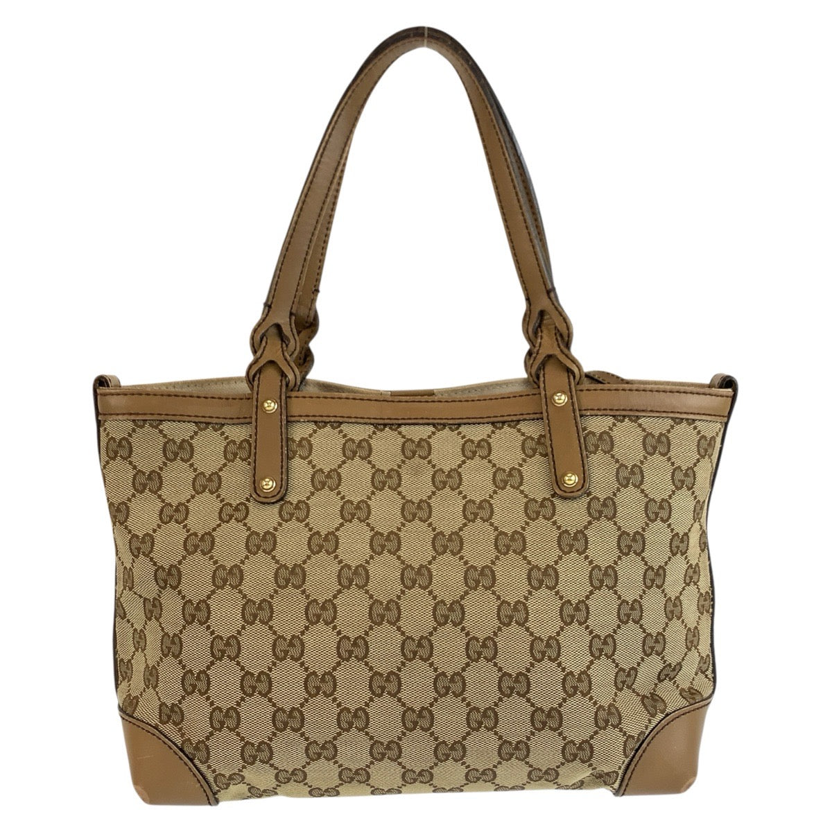 GUCCI グッチ ブラウン ベージュ ゴールド金具 GGキャンバス / レザー 269878 トートバッグ ハンドバッグ レディース AB44