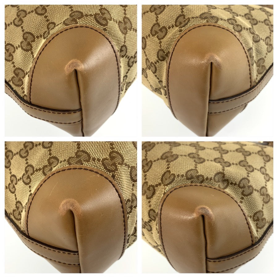 GUCCI グッチ ブラウン ベージュ ゴールド金具 GGキャンバス / レザー 269878 トートバッグ ハンドバッグ レディース AB44