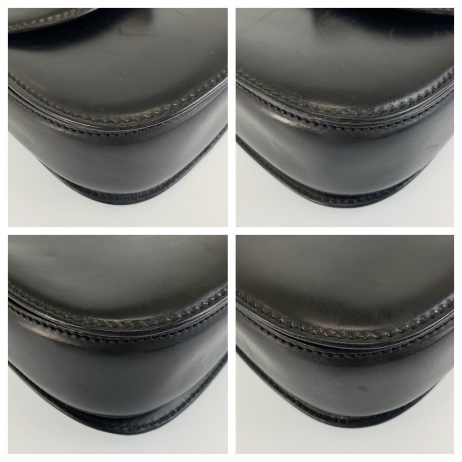 GUCCI グッチ ヴィンテージ バンブー ブラック ゴールド金具 レザー 000 46 0188 ハンドバッグ レディース AB93