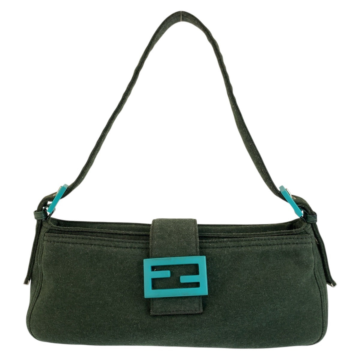 FENDI フェンディ マンマバケット グリーン キャンバス 2348 267220 09 ショルダーバッグ レディース B80