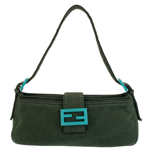 FENDI フェンディ マンマバケット グリーン キャンバス 2348 267220 09 ショルダーバッグ レディース B80