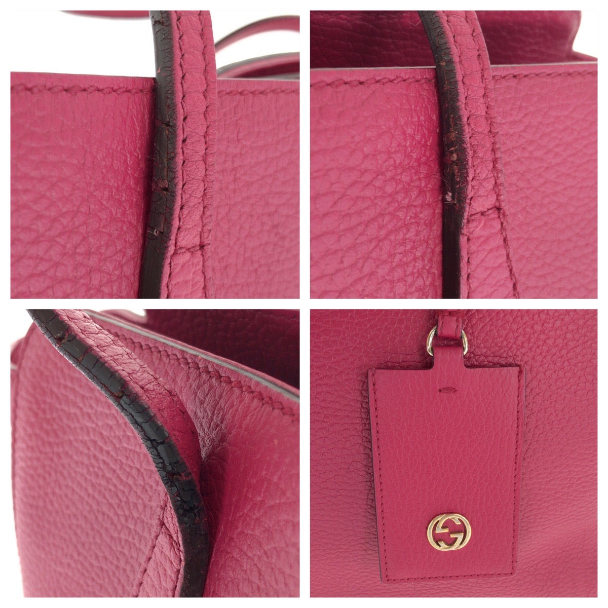 GUCCI グッチ スウィング ピンク ゴールド金具 レザー 354397 トートバッグ ショルダーバッグ レディース AB43