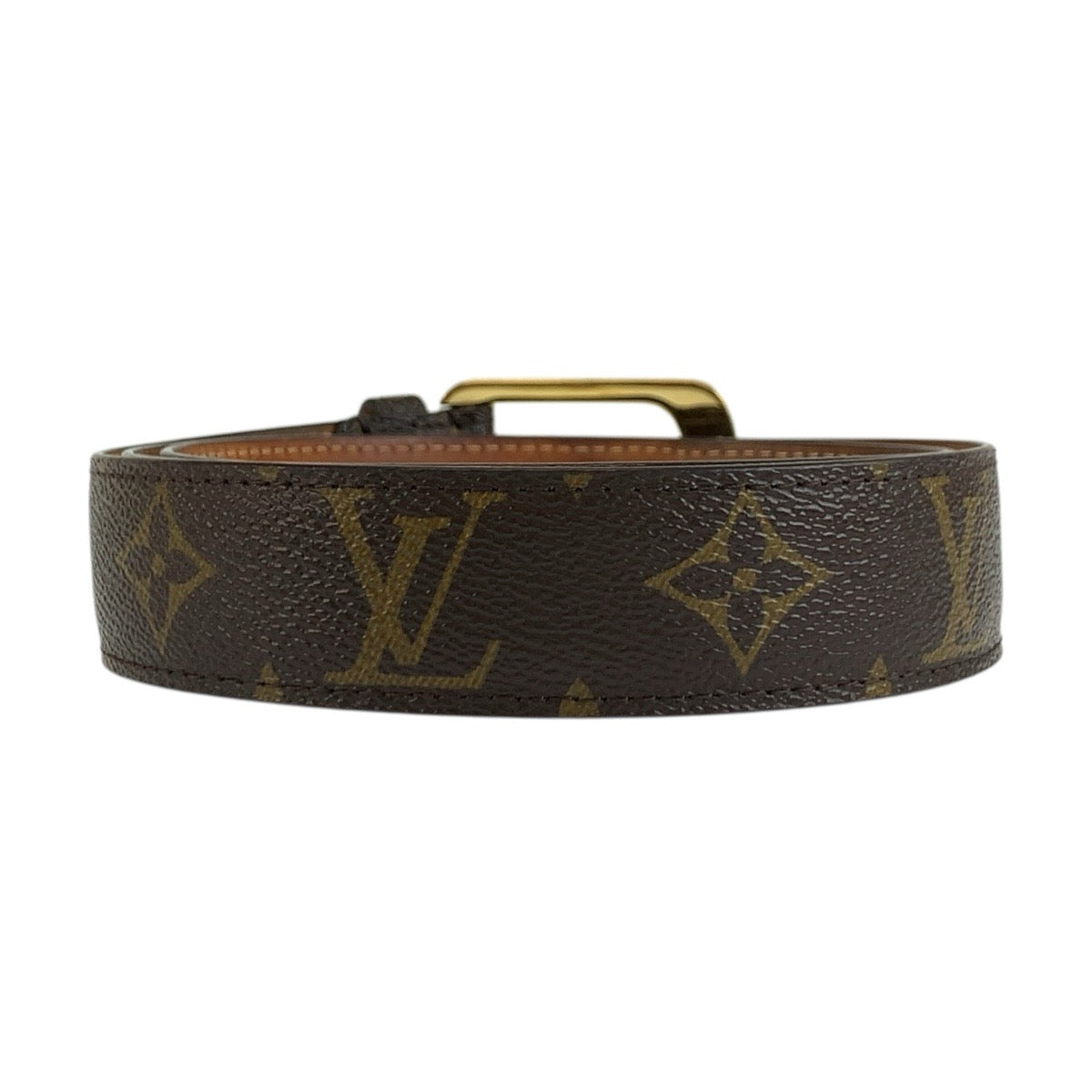 LOUIS VUITTON ルイヴィトン モノグラム サンチュール エリプス 85cm/34インチ ブラウン ゴールド金具 PVC M6919 ベルト メンズ B24