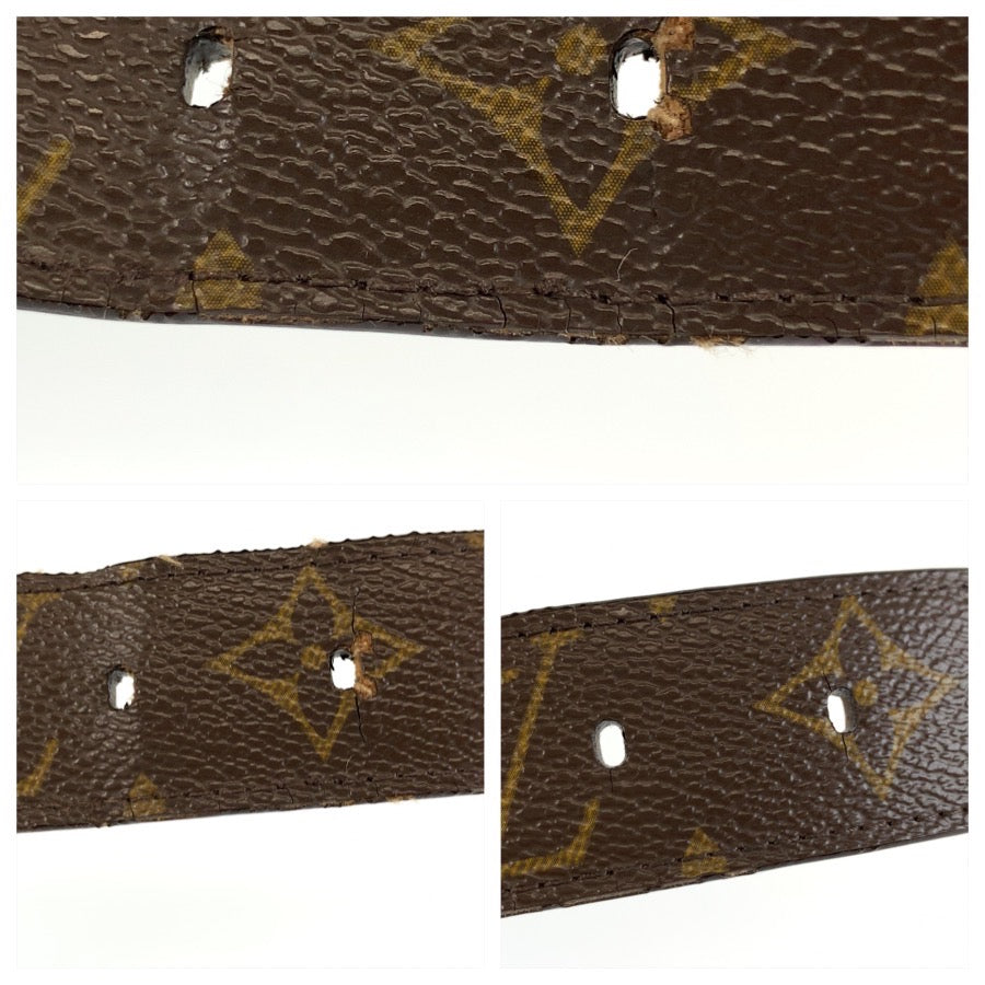 LOUIS VUITTON ルイヴィトン モノグラム サンチュール エリプス 85cm/34インチ ブラウン ゴールド金具 PVC M6919 ベルト メンズ B24