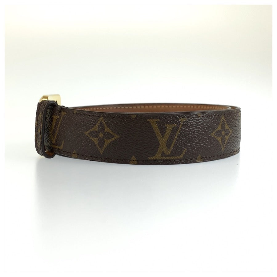 LOUIS VUITTON ルイヴィトン モノグラム サンチュール エリプス 85cm/34インチ ブラウン ゴールド金具 PVC M6919 ベルト メンズ B24