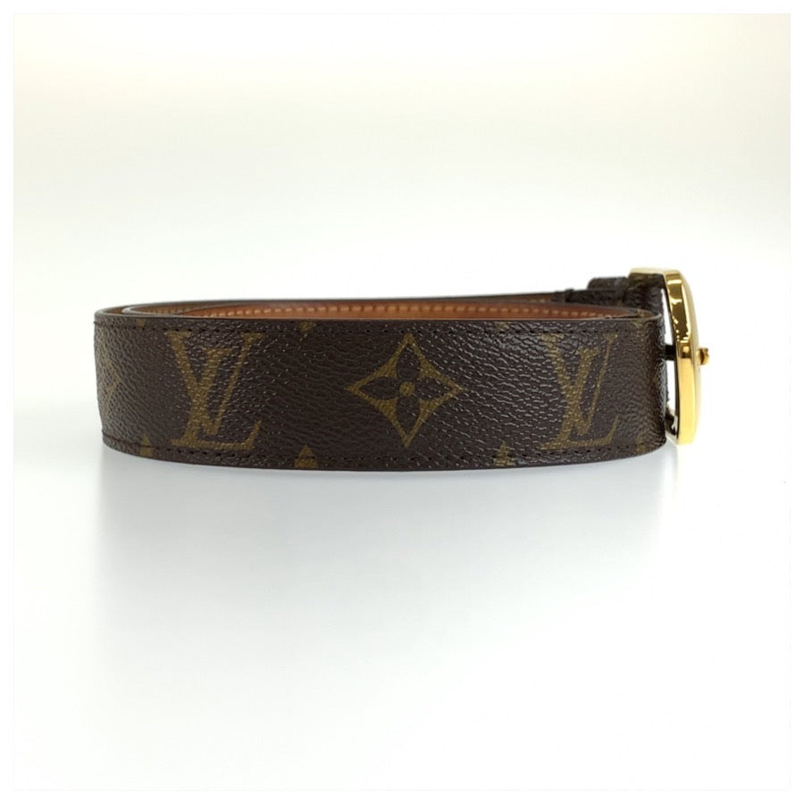 LOUIS VUITTON ルイヴィトン モノグラム サンチュール エリプス 85cm/34インチ ブラウン ゴールド金具 PVC M6919 ベルト メンズ B24