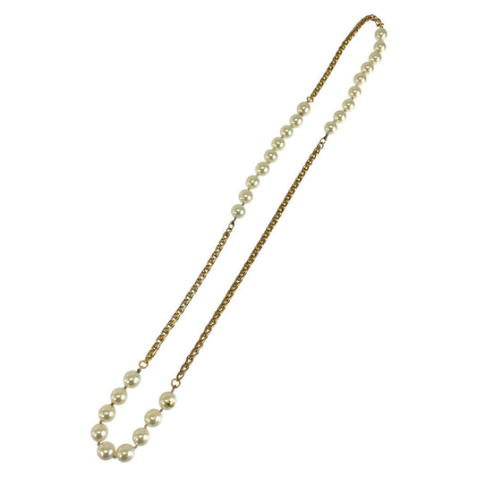 CHANEL シャネル ゴールド メッキ / フェイクパール ネックレス 94P刻印 レディース AB50