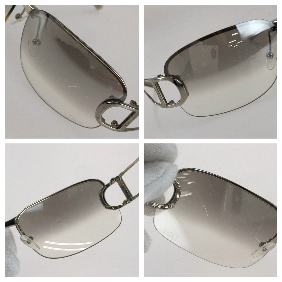 Dior ディオール Diorly 2 CDロゴ サイズ61□14-127 シルバー メタル / プラスチック DIORLY 2/J1 YB7VZ サングラス 男女兼用 スクエア レディース AB16