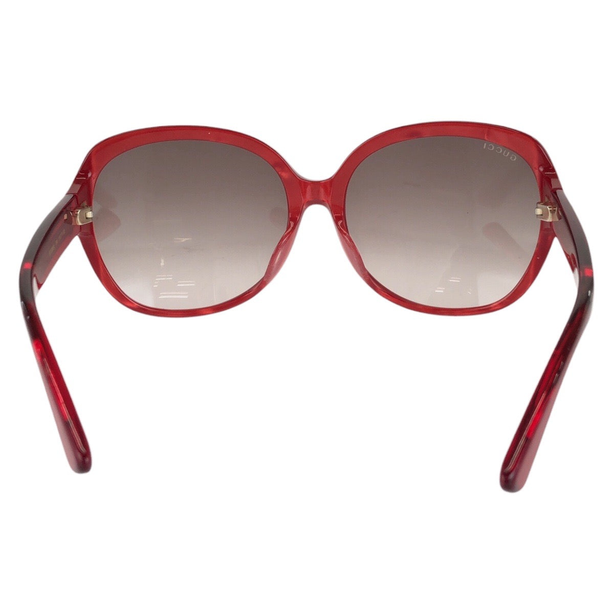 GUCCI グッチ インターロッキングG サイズ61□17-130 レッド ゴールド金具 プラスチック / メタル GG0080SK-004 サングラス 男女兼用 オーバル レディース A20