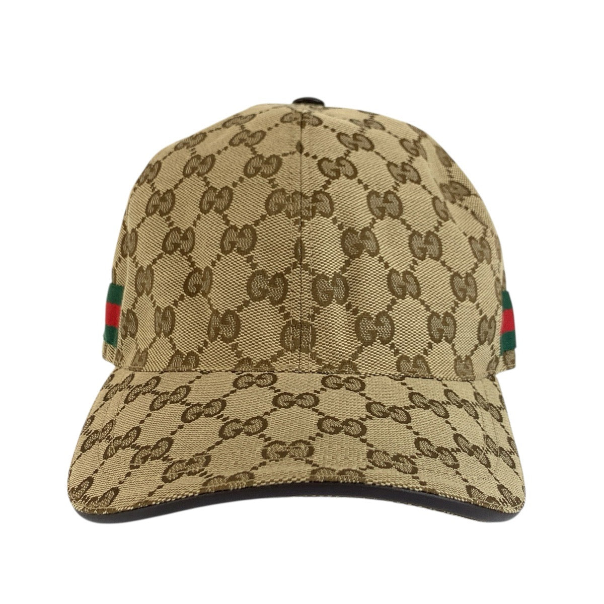 GUCCI グッチ シェリーライン サイズM/58cm ベージュ GGキャンバス キャップ ベースボールキャップ メンズ AB35