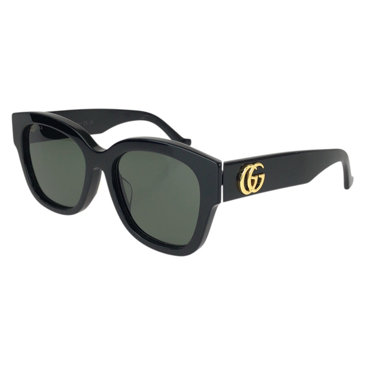 GUCCI グッチ ダブルGロゴ サイズ54□18-150 ブラック 黒 ゴールド金具 プラスチック / メタル GG1550SK サングラス 男女兼用 ウェリントン レディース A24