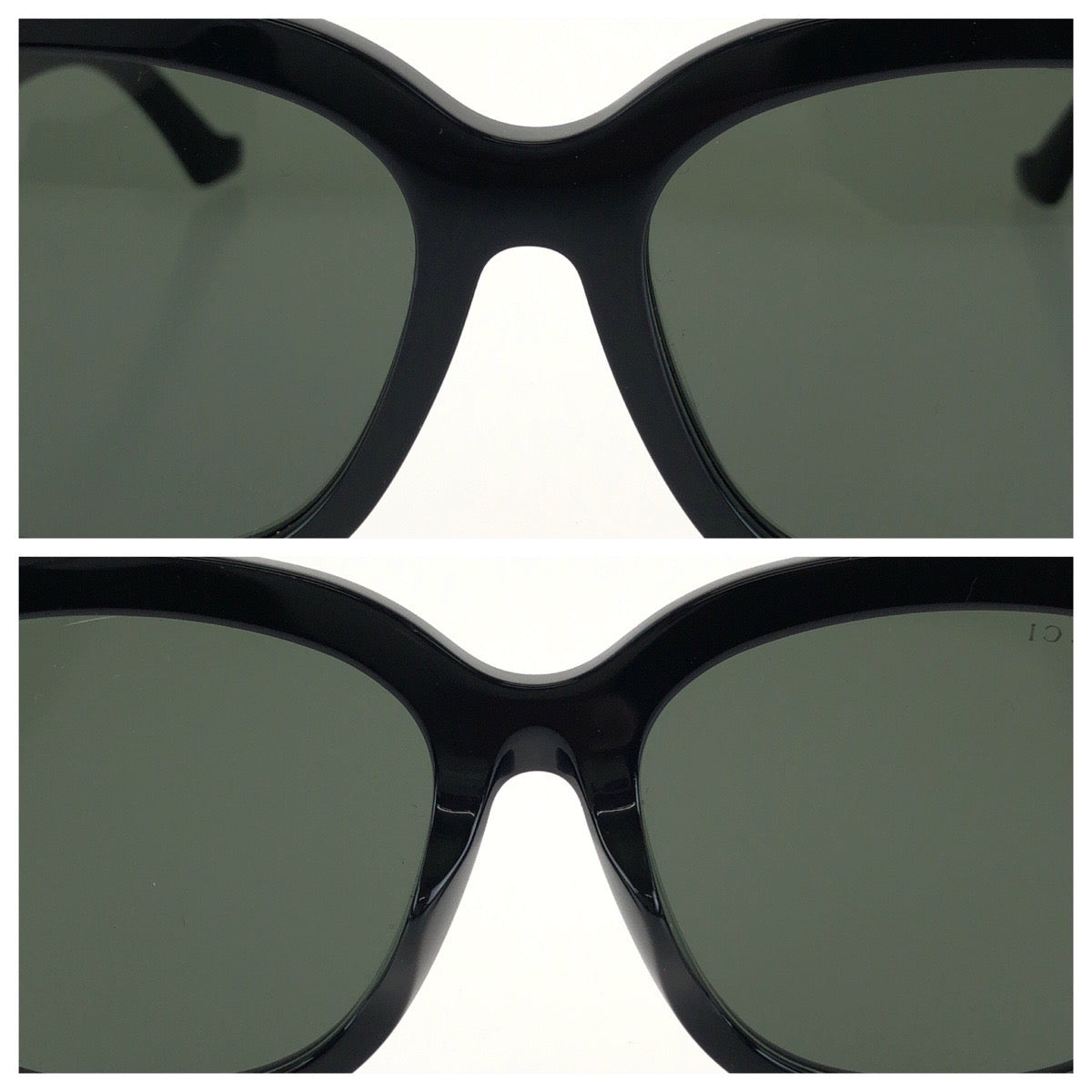 GUCCI グッチ ダブルGロゴ サイズ54□18-150 ブラック 黒 ゴールド金具 プラスチック / メタル GG1550SK サングラス 男女兼用 ウェリントン レディース A24