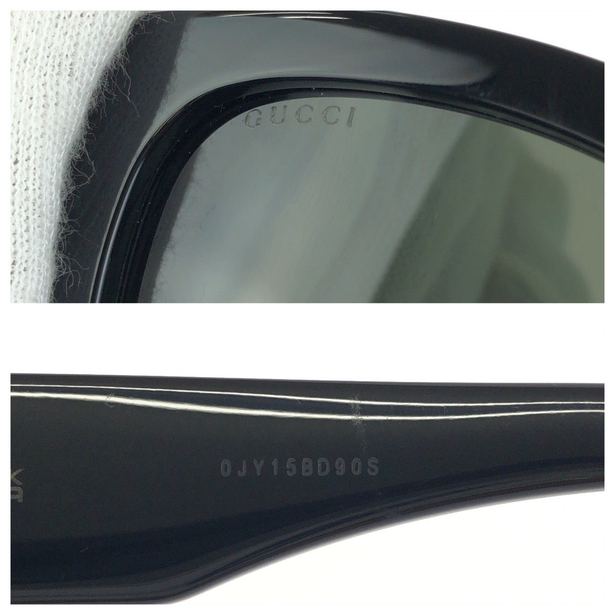 GUCCI グッチ ダブルGロゴ サイズ54□18-150 ブラック 黒 ゴールド金具 プラスチック / メタル GG1550SK サングラス 男女兼用 ウェリントン レディース A24
