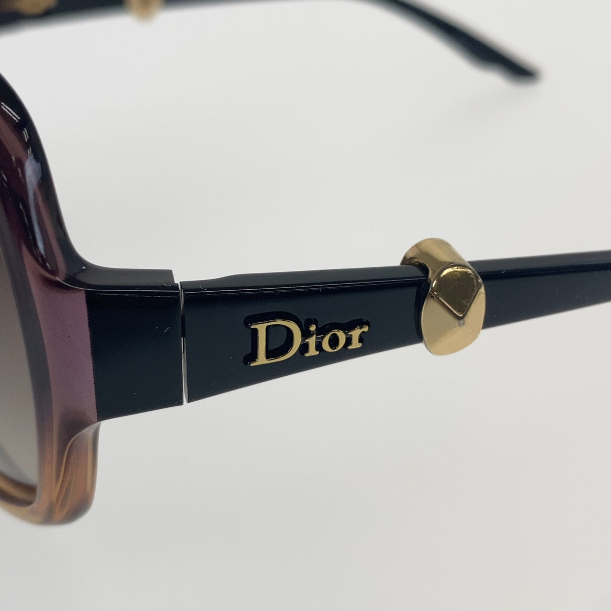 Dior ディオール グラデーション ブラウン プラスチック サングラス バタフライ レディース ABP22