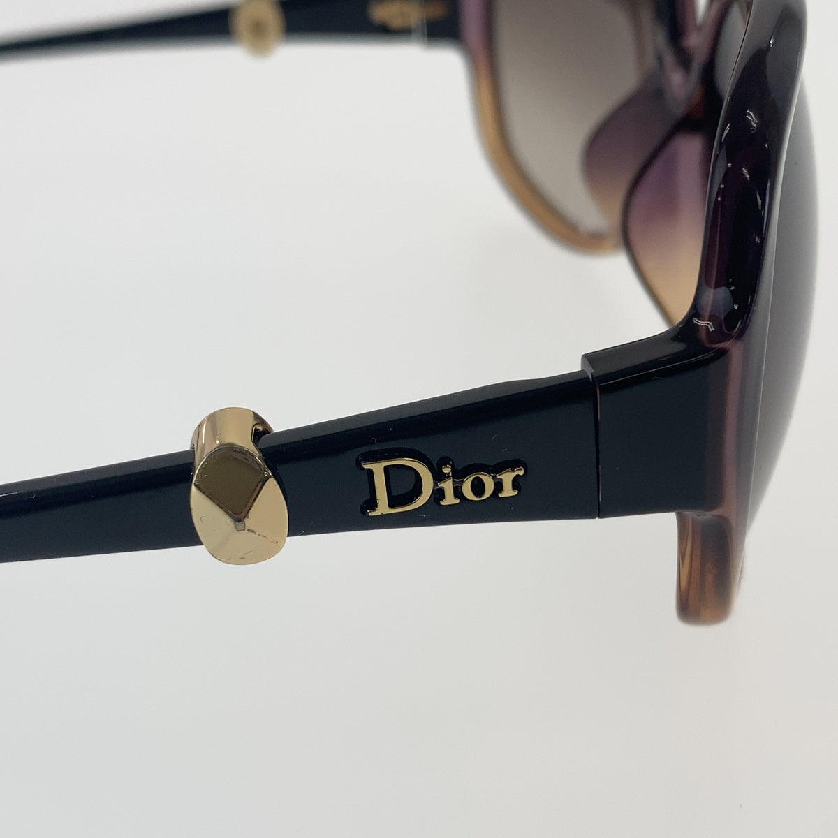 Dior ディオール グラデーション ブラウン プラスチック サングラス バタフライ レディース ABP22