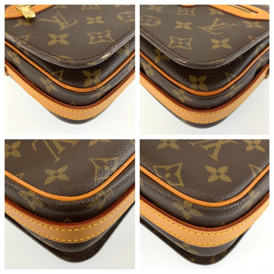 LOUIS VUITTON ルイヴィトン モノグラム サンジェルマン ブラウン ゴールド金具 PVC / レザー M51210 ショルダーバッグ ポシェット レディース B50