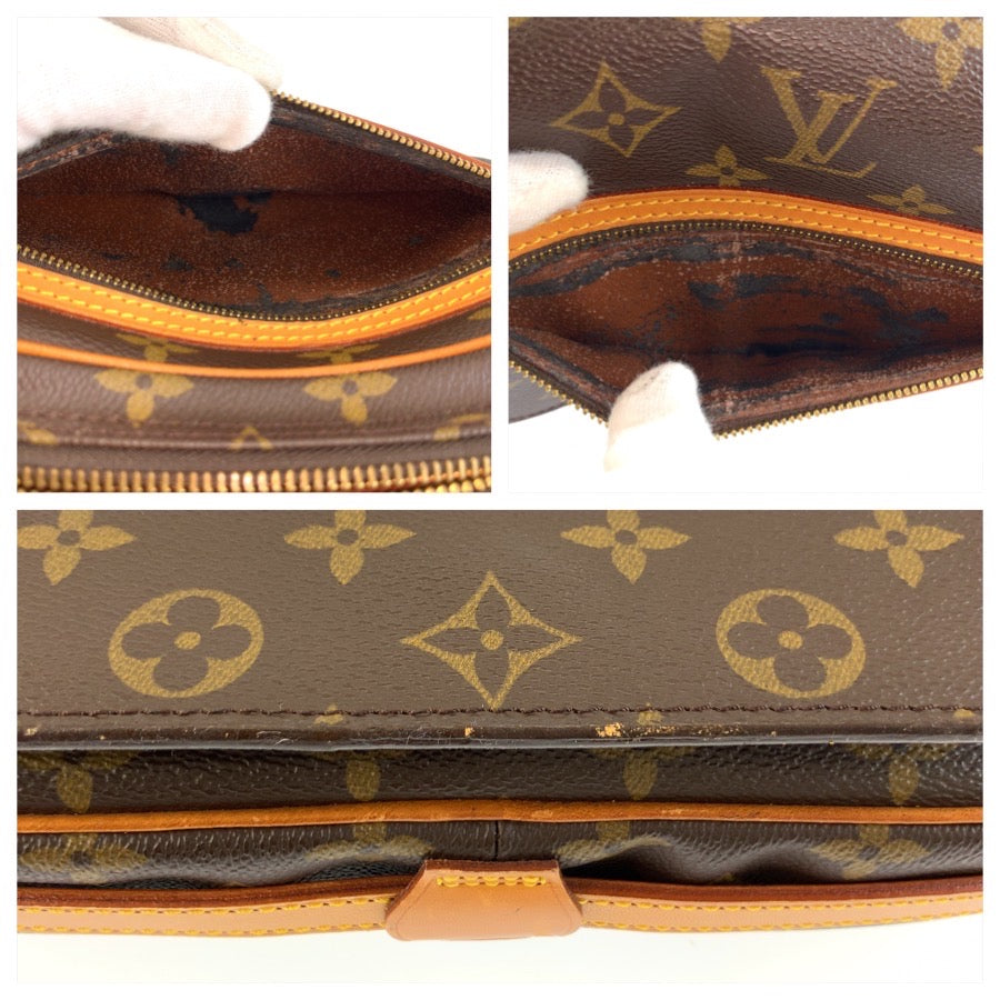 LOUIS VUITTON ルイヴィトン モノグラム サンジェルマン ブラウン ゴールド金具 PVC / レザー M51210 ショルダーバッグ ポシェット レディース B50