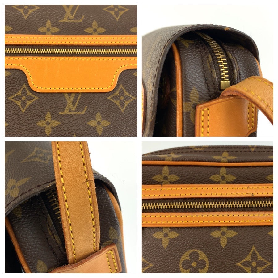 LOUIS VUITTON ルイヴィトン モノグラム サンジェルマン ブラウン ゴールド金具 PVC / レザー M51210 ショルダーバッグ ポシェット レディース B50
