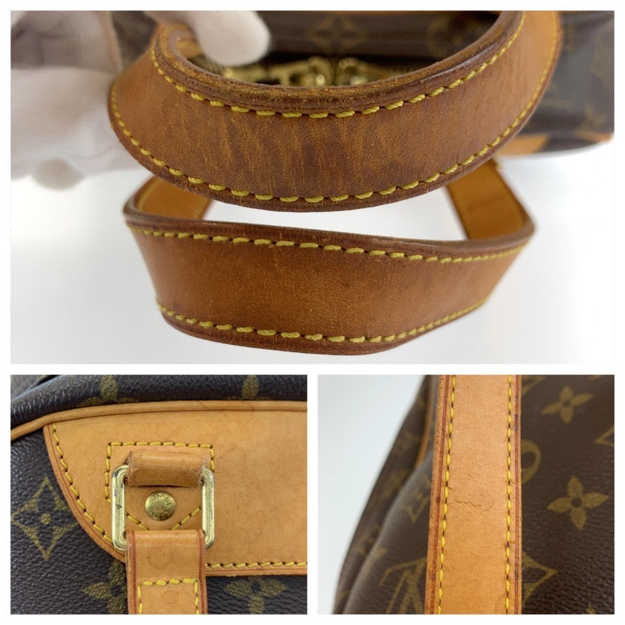 LOUIS VUITTON ルイヴィトン モノグラム エクスキュルシオン ブラウン ゴールド金具 PVC / レザー M41450 ハンドバッグ レディース AB48