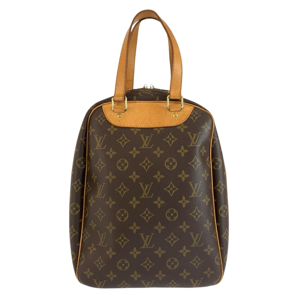 LOUIS VUITTON ルイヴィトン モノグラム エクスキュルシオン ブラウン ゴールド金具 PVC / レザー M41450 ハンドバッグ レディース AB48