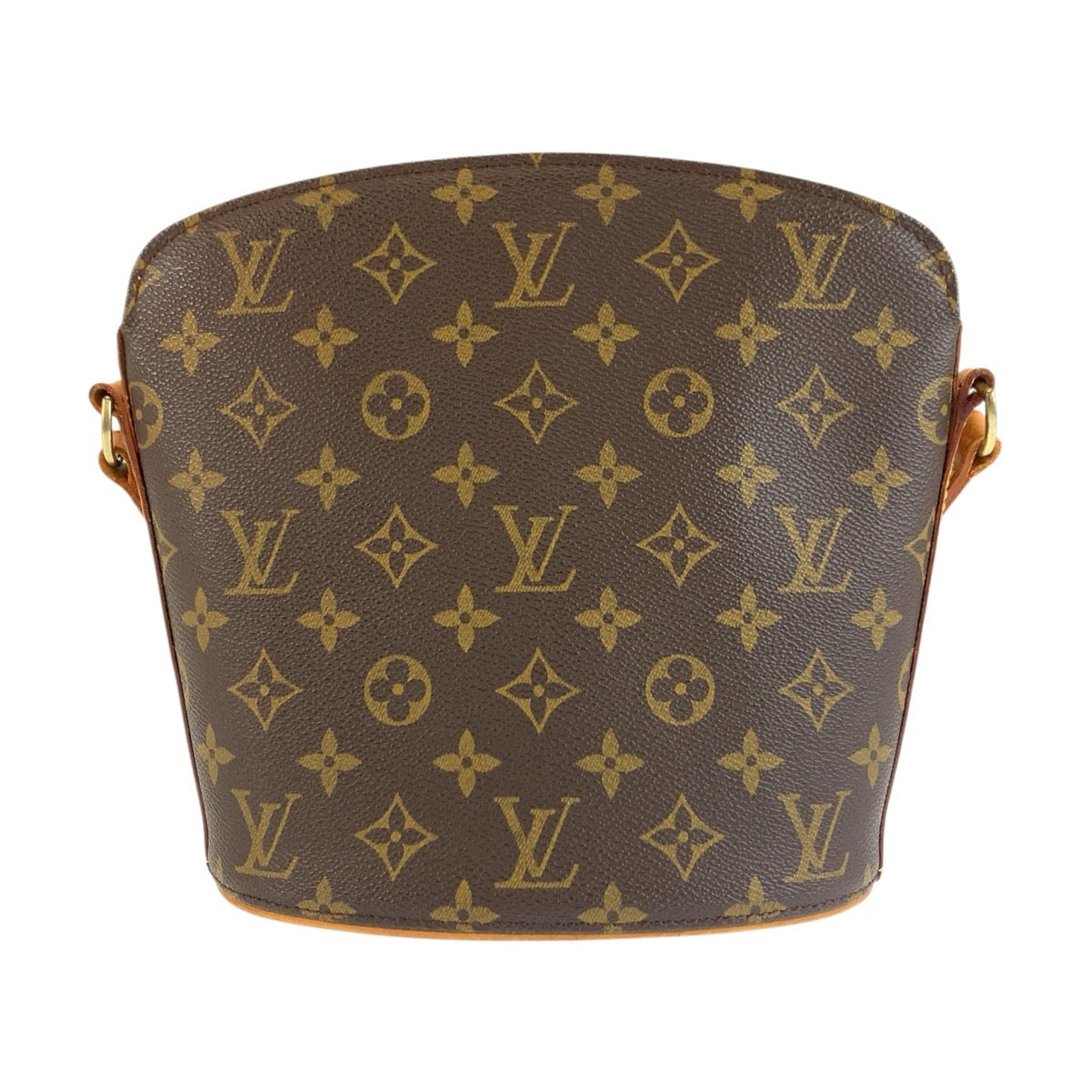 LOUIS VUITTON ルイヴィトン モノグラム ドルーオ ブラウン ゴールド金具 PVC / レザー M51290 ショルダーバッグ ポシェット レディース AB88