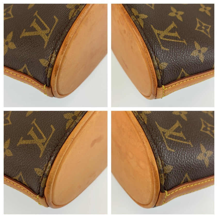 LOUIS VUITTON ルイヴィトン モノグラム ドルーオ ブラウン ゴールド金具 PVC / レザー M51290 ショルダーバッグ ポシェット レディース AB88