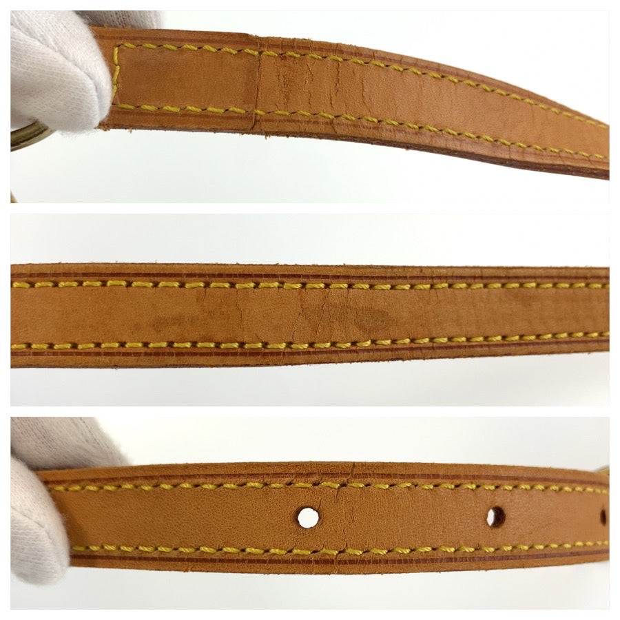 LOUIS VUITTON ルイヴィトン モノグラム ドルーオ ブラウン ゴールド金具 PVC / レザー M51290 ショルダーバッグ ポシェット レディース AB88