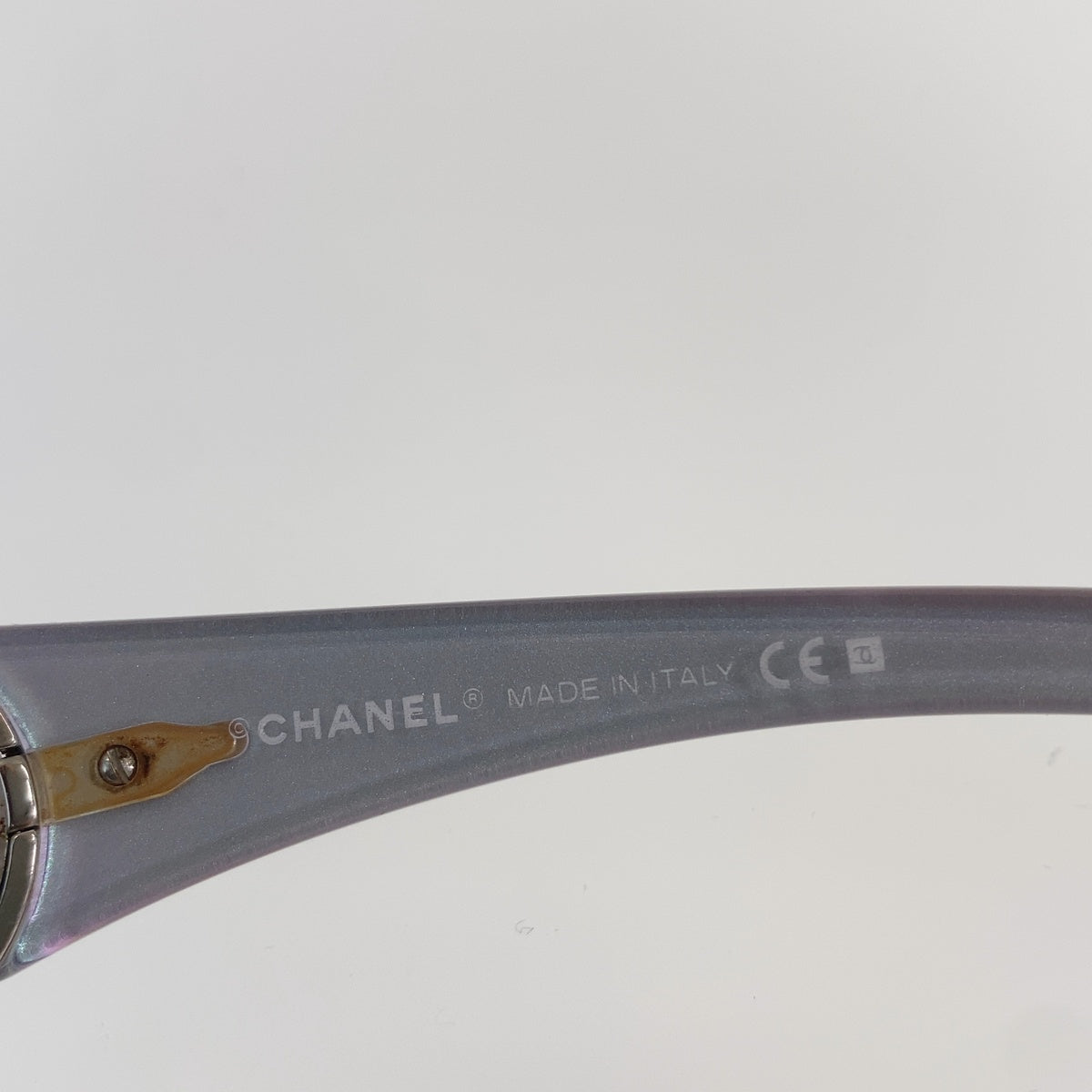 CHANEL シャネル ココマーク ブルー シルバー グレー プラスチック / メタル サングラス バタフライ レディース AB24