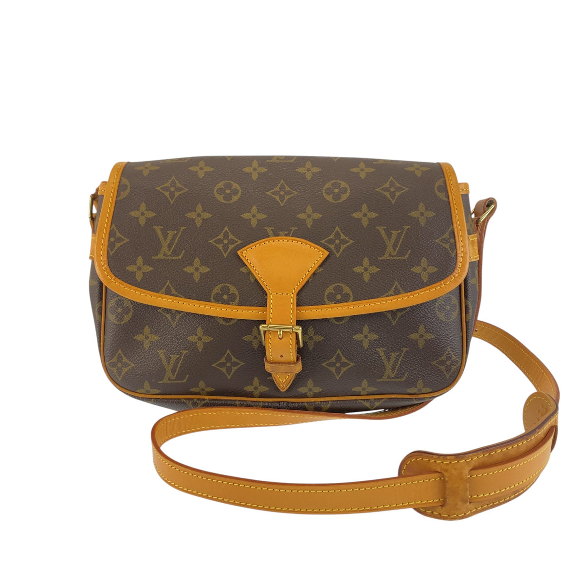 LOUIS VUITTON ルイヴィトン モノグラム ソローニュ ブラウン PVC / レザー M42250 ショルダーバッグ ポシェット レディース AB98