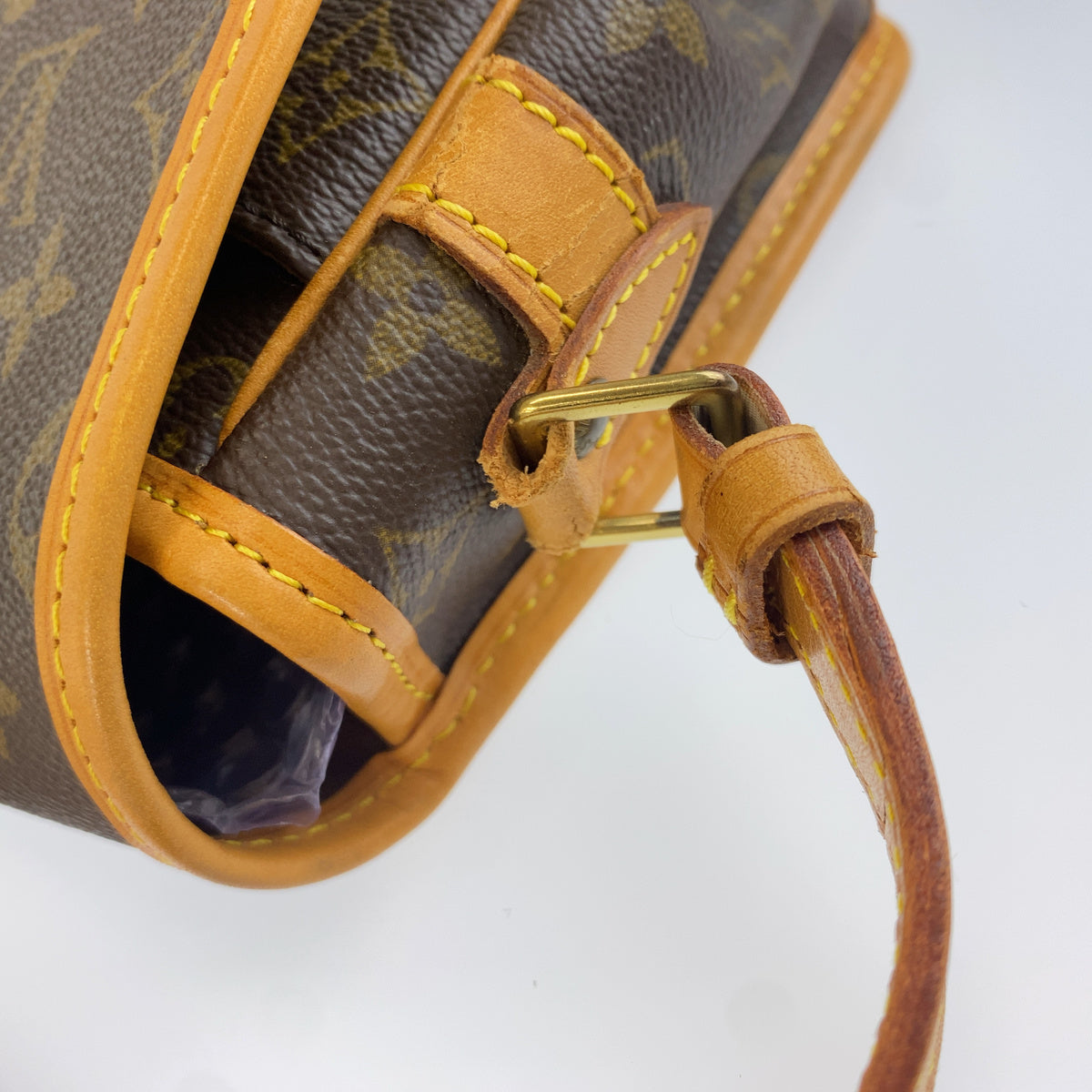 LOUIS VUITTON ルイヴィトン モノグラム ソローニュ ブラウン PVC / レザー M42250 ショルダーバッグ ポシェット レディース AB98